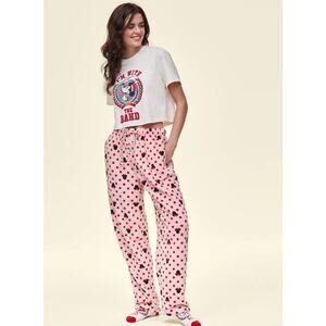 Disney Adult Unisex Minnie Mouse Plush Fleece Pants S NWT